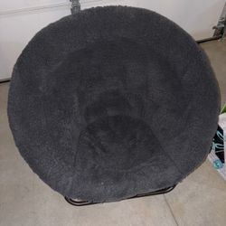 Grey Folding Clothe Circle Chair