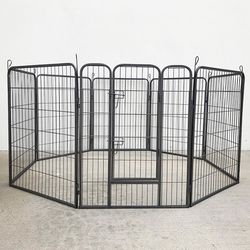 Brand New $115 Dog 8-Panel Playpen, Each Panel 40” Tall X 32” Wide Heavy Duty Pet Exercise Fence Crate Kennel Gate