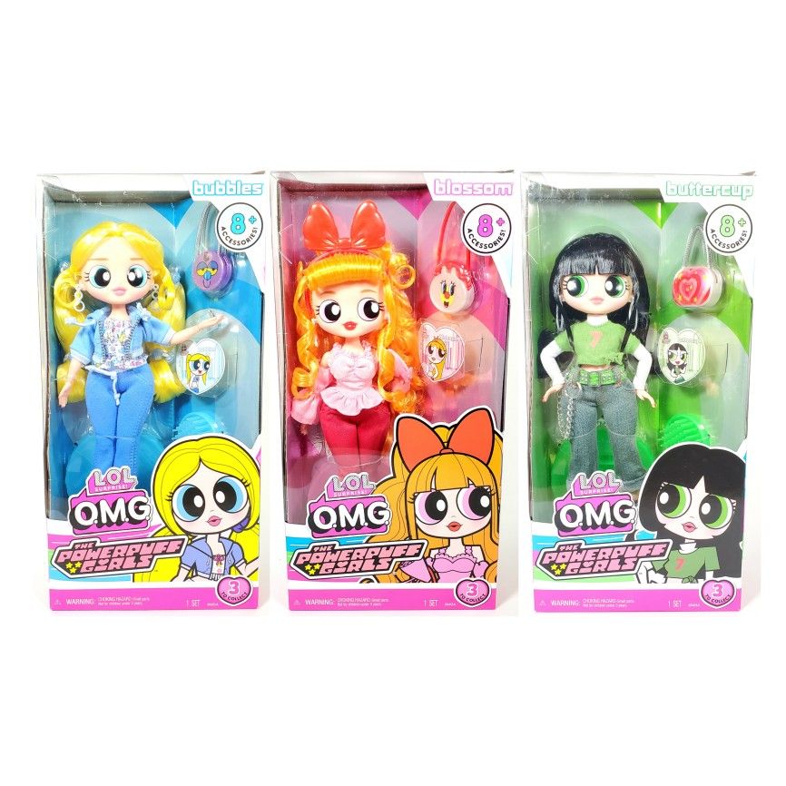 NEW 2025 LOL Surprise OMG The Powerpuff Girls Bundle Fashion Dolls (SET OF 3)