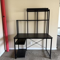 Black Desk Computer work