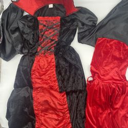 Gothic Vampire Witch Renaissance Dress W/Red Hooded Cloak Adult 2XL *BRAND NEW*