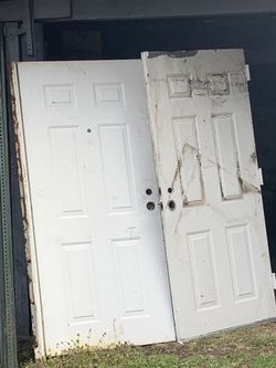 Solid metal doors 36” x 80”