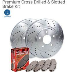 2018 F150 Slotted And Drilled Rear Rotors and Brakes. 