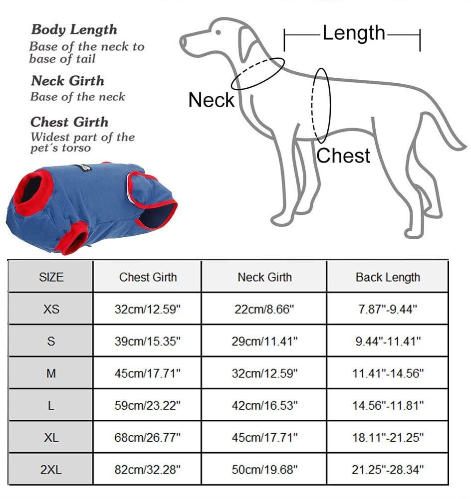 Recovery Suit for Dogs Cats After Surgery, Recovery Shirt for Male Female Dog Abdominal Wounds Bandages Cone E-Collar Alternative, Anti-Licking