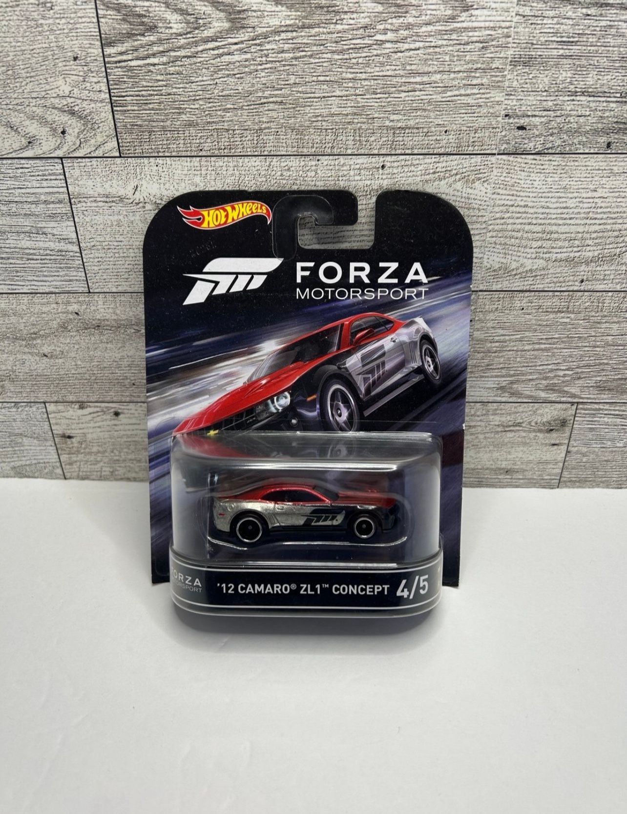 Hot Wheels Forza Motorsport Red / Gray ‘2012 CAMARO ZL1 Concept 4/5 • Die Cast Metal • Made In Malaysia Metal / Metal Real Riders