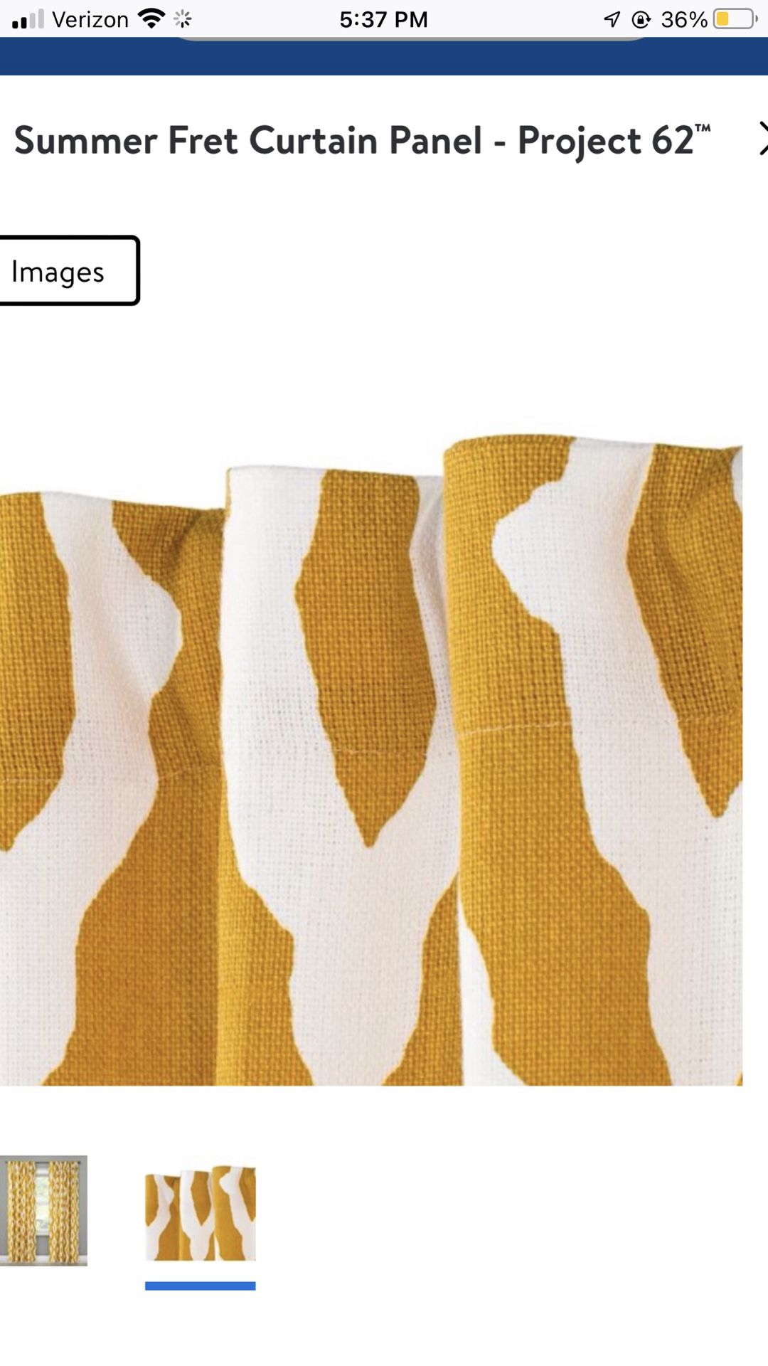 Yellow Gold White Bold Print Curtains 2 Panels - 81 X 53