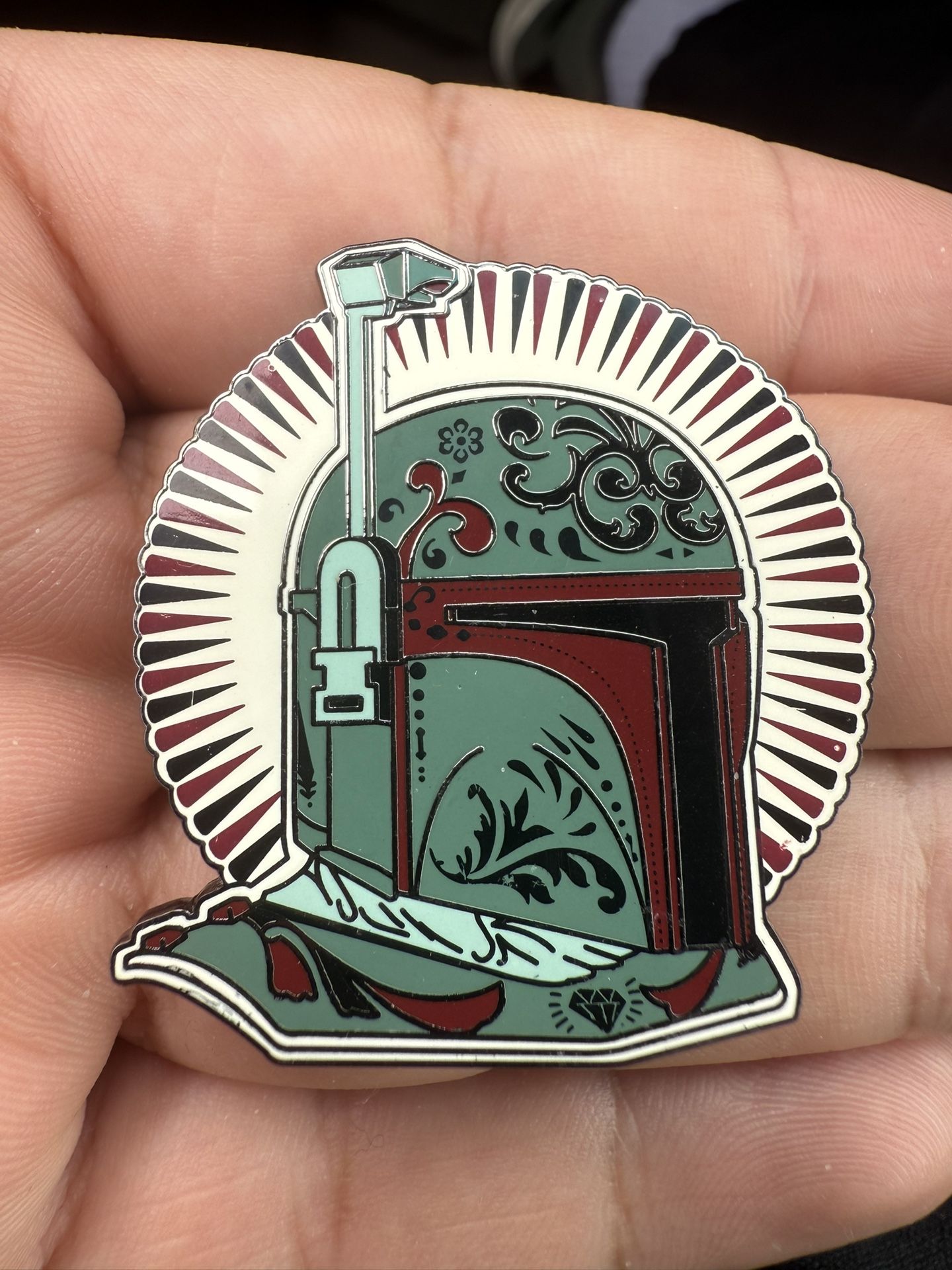 2014 Disney Pin Star Wars Bounty Hunter Boba Fett Day of the Dead 