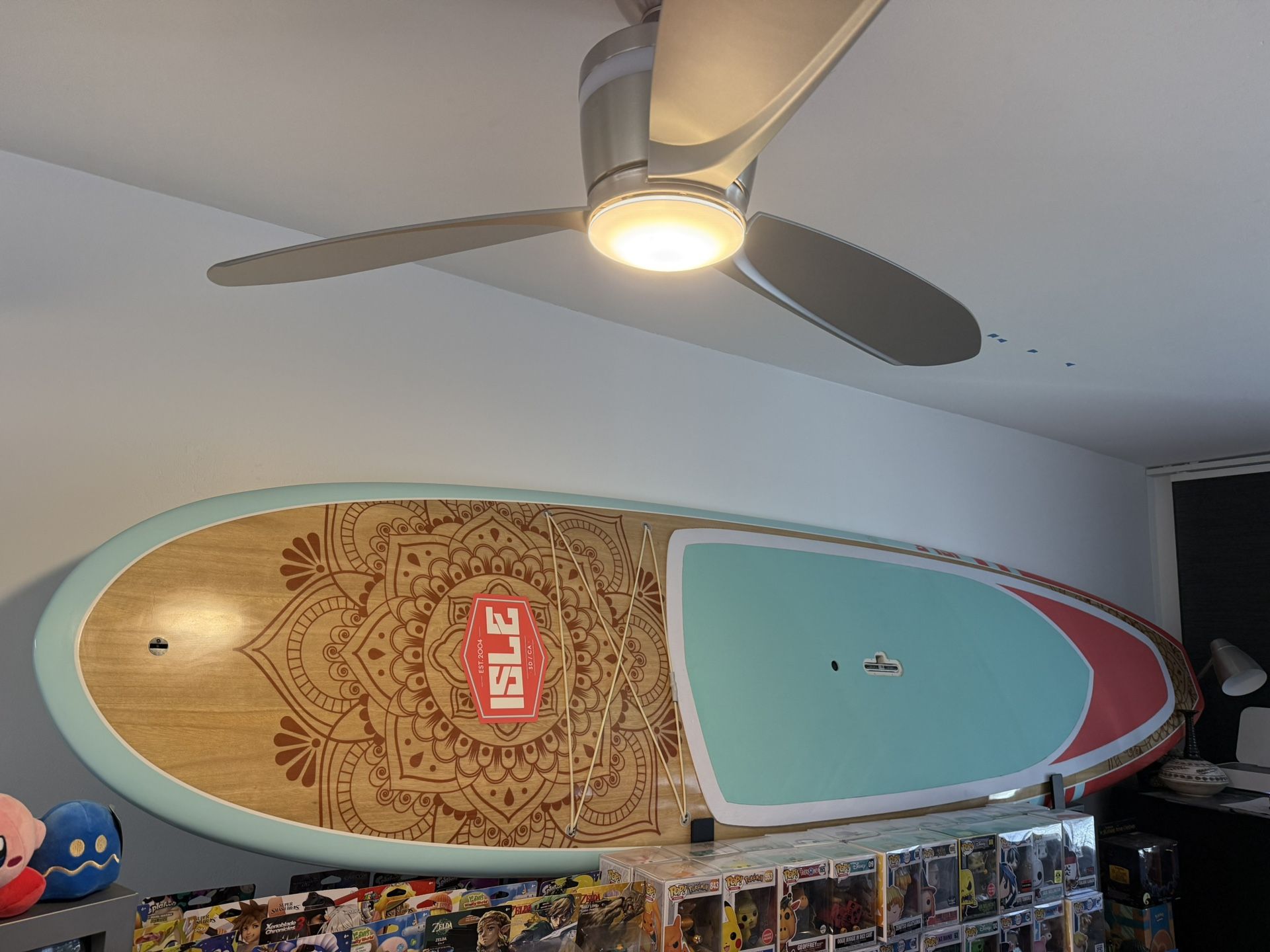 ISLE Glider 2.0 Wooden Finish Paddle Board With Paddle