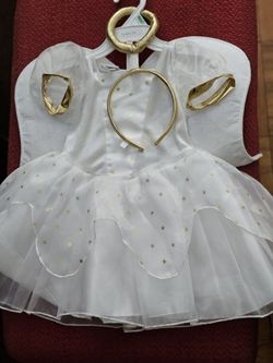 Angel Costume With Detachable Wings And Halo Headband