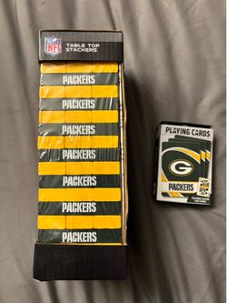 NFL Greenbay Packers stack game and playing cards