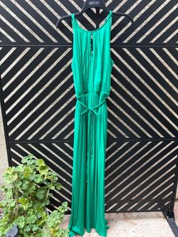 Jennifer Lopez Green Sleeveless Maxi Dress