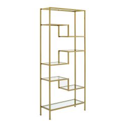 (2) World Market Ezra Metal and Glass Etagere Shelf for 50% OFF!!