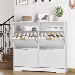 Chic Flip-Down Shoe Cabinet with Display Shelf (We Have 3 Available  - Price is Per)