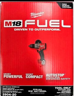 🔥Milwaukee M18 FUEL 1/2” Hammer Drill/Driver 2904-20 – BRAND NEW