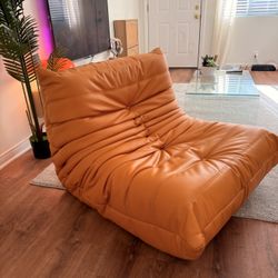 Togo Sofa Orange Leather 