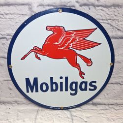MOBILGAS PORCELAIN SIGN