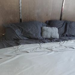 King SIZE BED, Frame, Headboard, Dresser, Two Night Stands