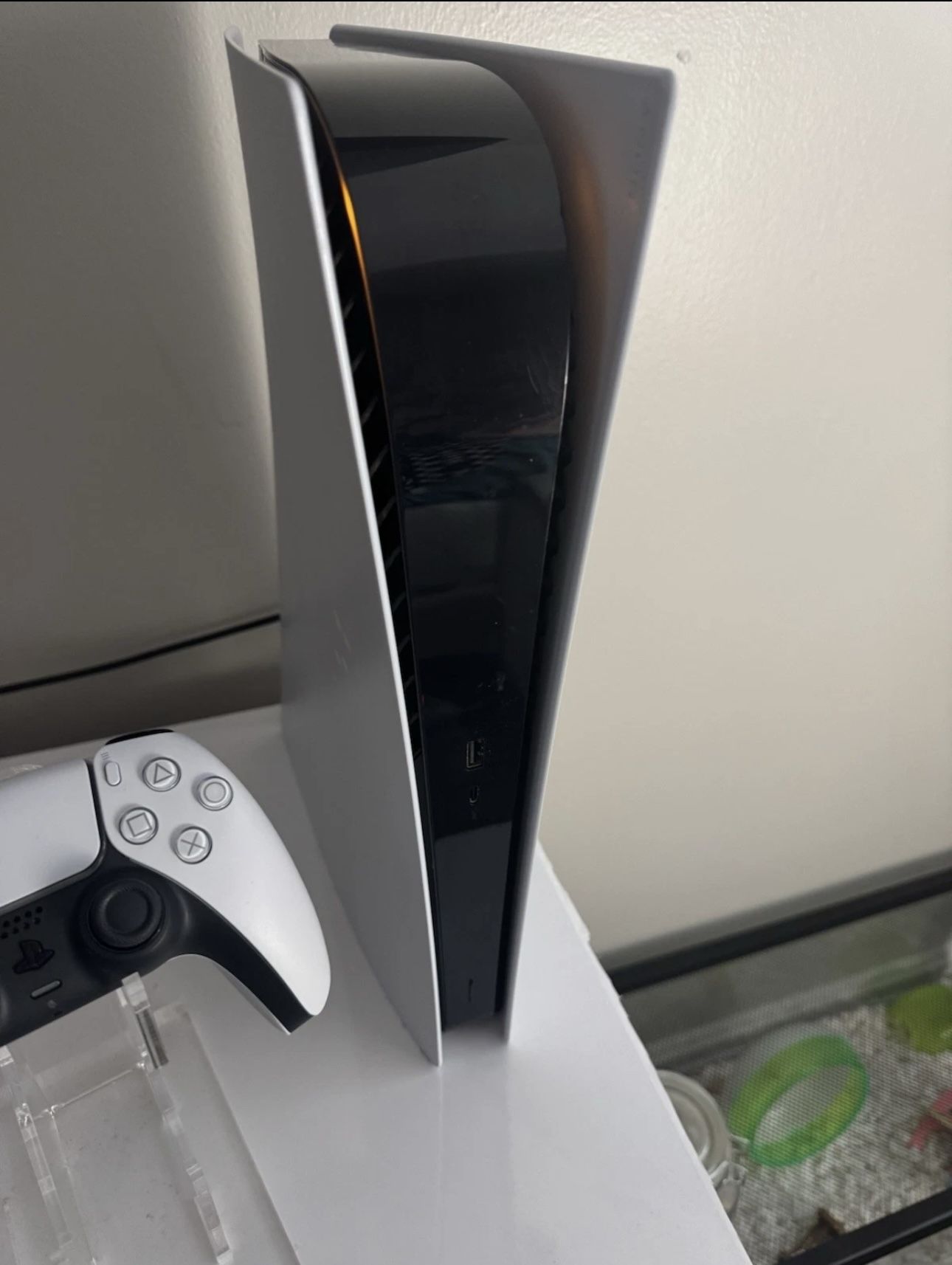 Sony PS5 Playstation with controller stand and Razer Headset