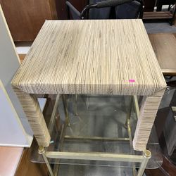 Woven Boho Style Side Table (in Store)