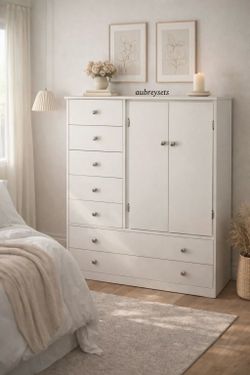 White 7 drawer closet