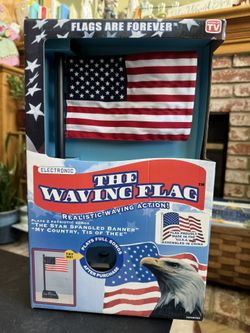 Singing And Waving American Flag