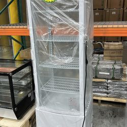 Polarman RT-235L-3 22″ 4-Sided White Glass Refrigerated Display Case
