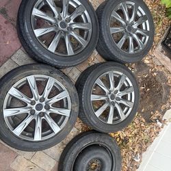 Infiniti OEM 18” Alloy Wheels + Tires (Set of 4) – With Spare