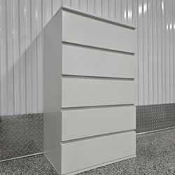 CHEST OF DRAWERS GLOSSY WHITE COLOR EASY OPENING DRAWERS 