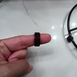 Red Metalic Mens Ring