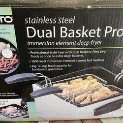 Dual Basket Profry Fryer Used Once Like New 