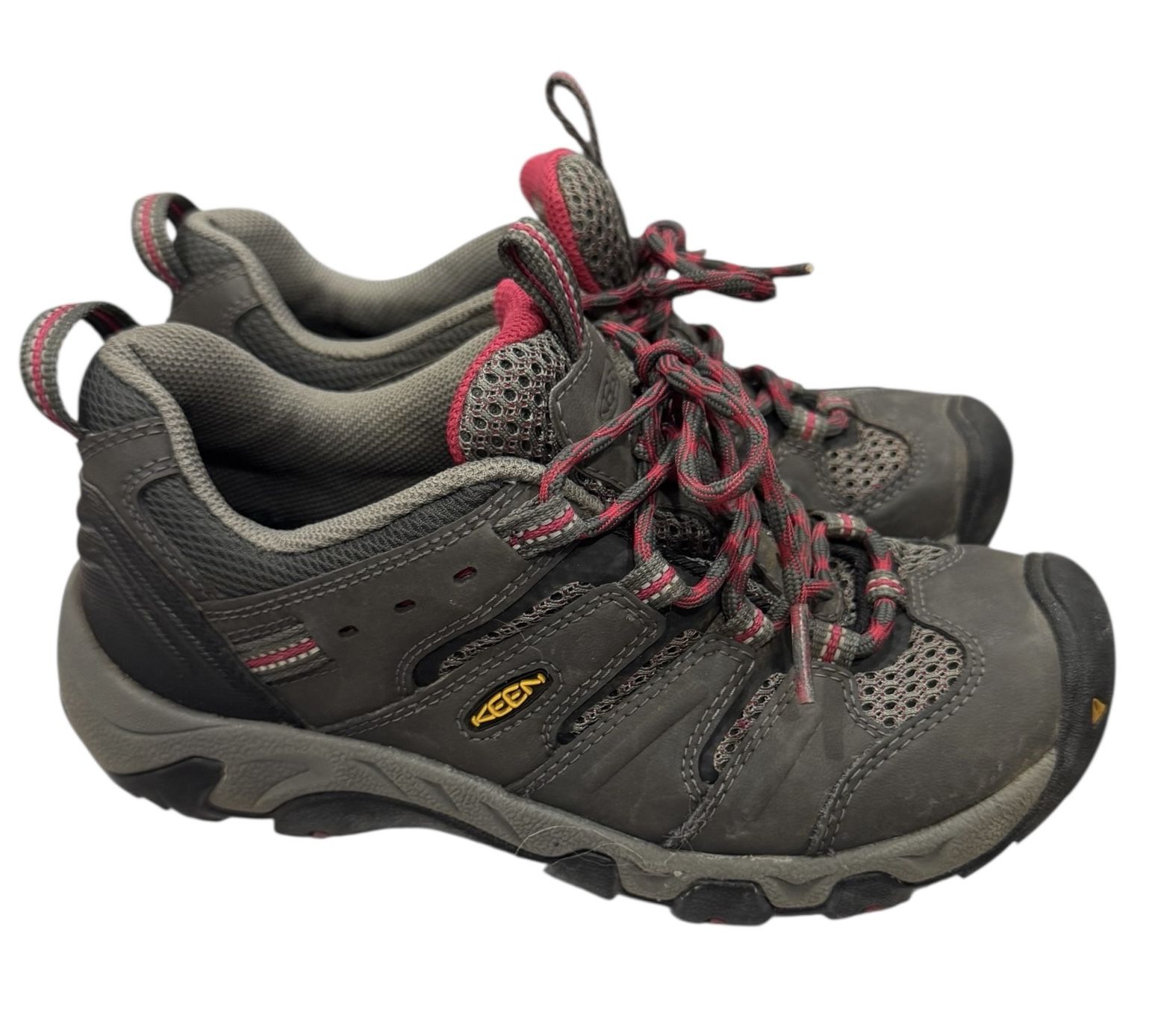 Keen Koven Low Hiking Shoes Women’s Size 6/Youth 4 Gray Pink Waterproof 1011280
