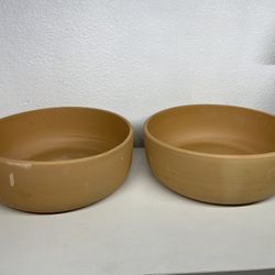 Terracotta Low Bowl—Large Bowl Planters—Cactus Plain Pots—Round Planters(12”wide x 5”tall ) $20 each