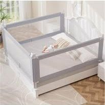 omzer King Bed Rail for Toddlers - Foldable Baby Bed Rail Guard with Child Lock Height Adjustable Be