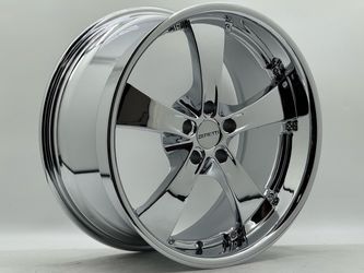 4PC 20 " ZENETTI FIVE WHEELS CHROME FINISH 5X114.3 2PC 20X8.5 ET 20 & 2PC 20X10 ET 25 #283
