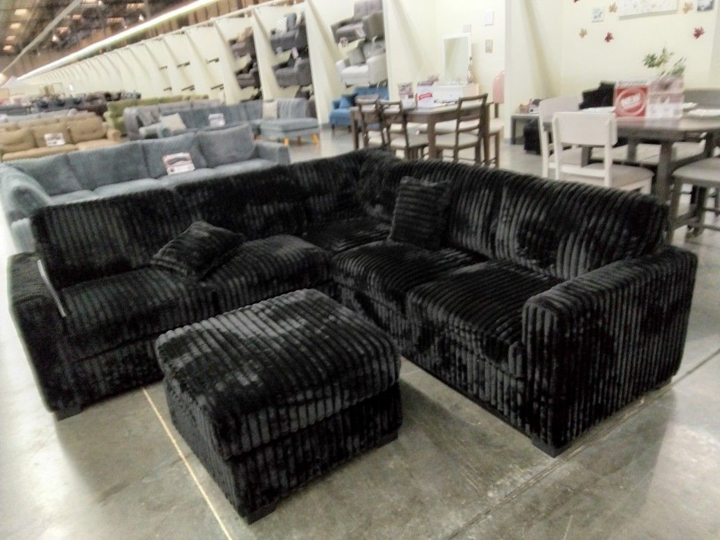 4pcs Sectional Sofa W/ottoman