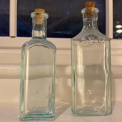 Antique Glass Bottles (Light Blue)