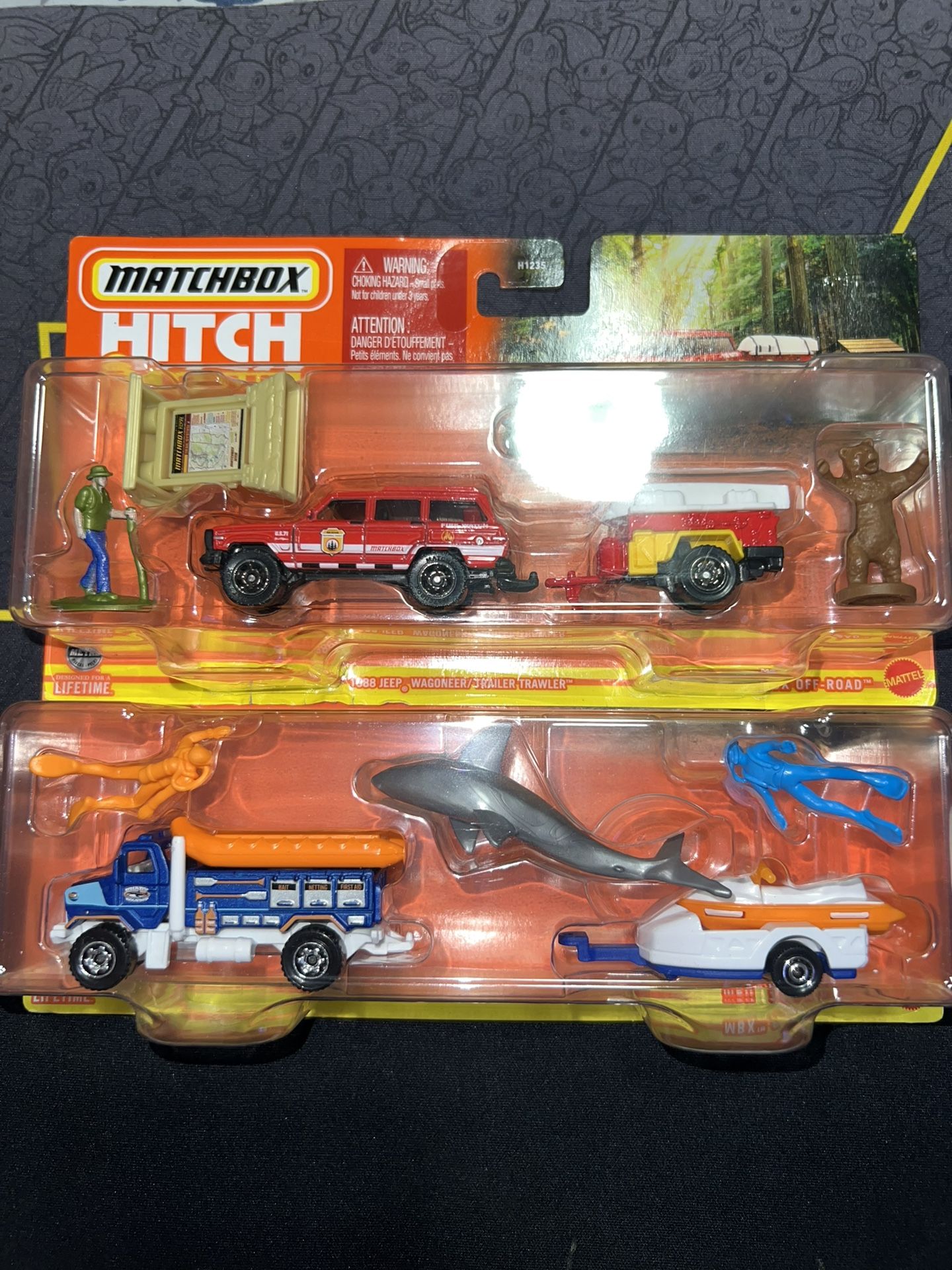 Matchbox Hitch & Haul Lot of 2 Shark Bear