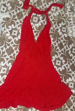 Womens Beach Dress Cover Up Red XL