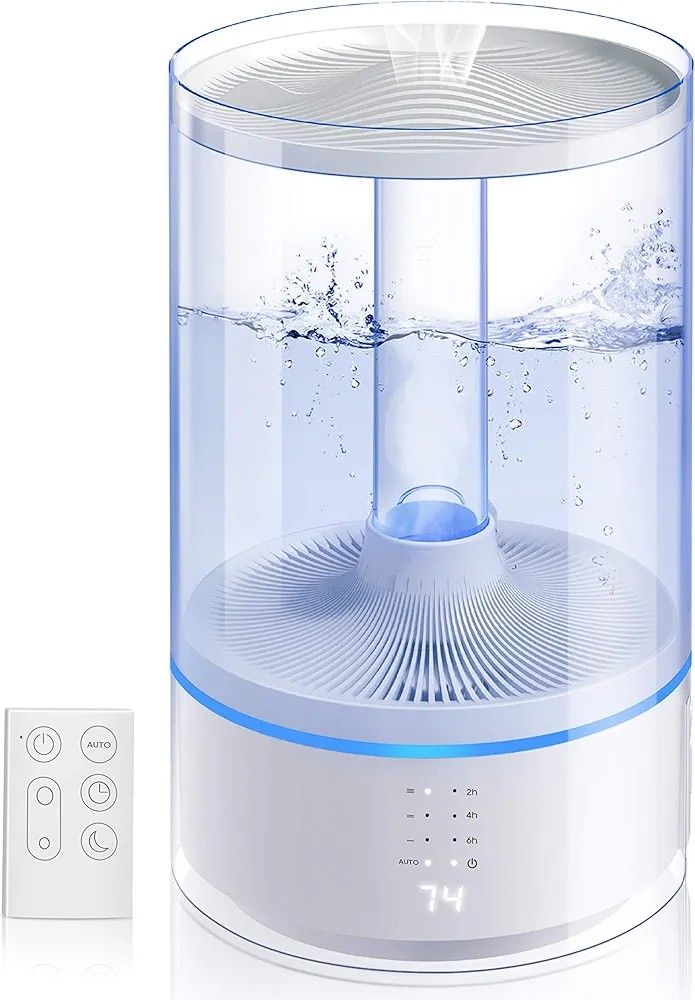 6L Cool Mist Ultrasonic Humidifier/Essential Oil Diffuser w Remote & LED Display