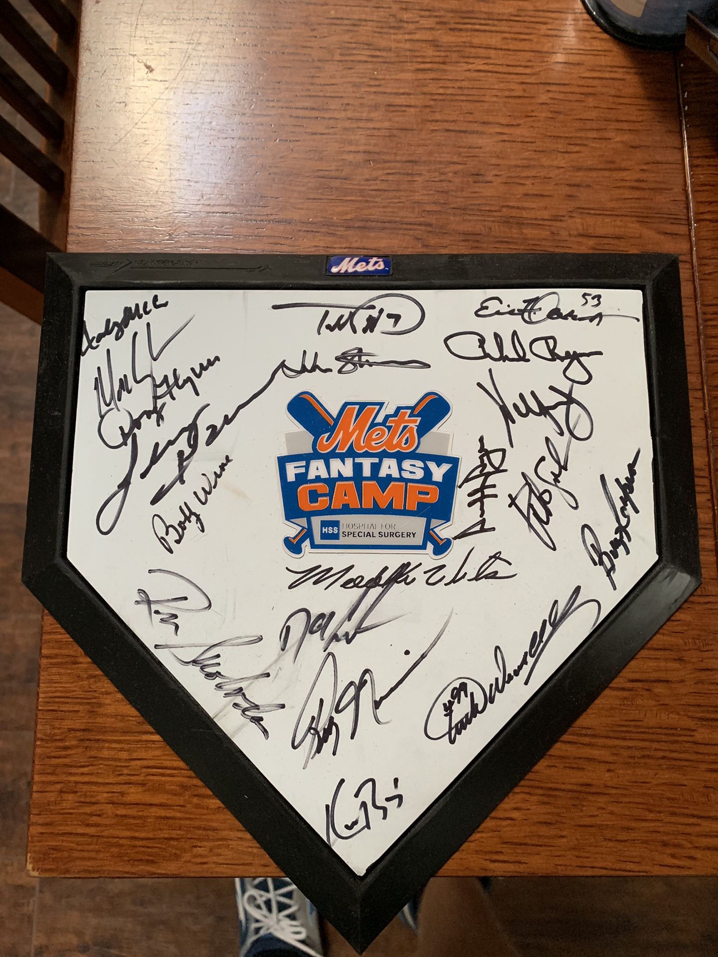 Autographed baseball home plate