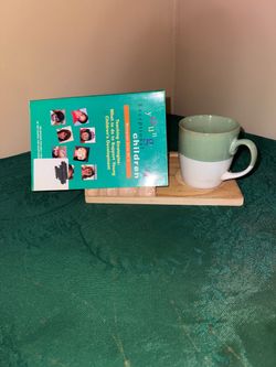 Wooden Book and Mug Holder Tray