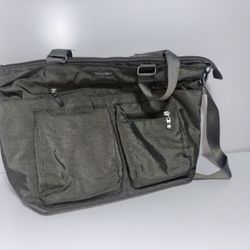 BAGGALLINI ANY DAY TOTE FITS UPTO 15” LAPTOP ZIPPER LIGHT TRAVEL GRAY