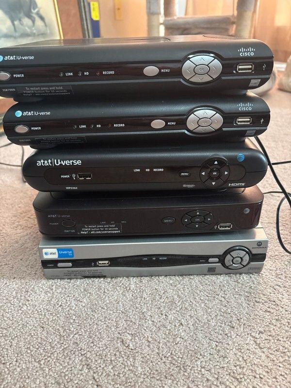 $15 Each U-Verse TV Receivers Cisco ISB7000 ISB7005 ISB7105 Arris Motorola AT&T