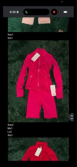 “Lululemon” Fuchsia/Gold set