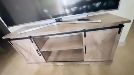 Farmhouse Wood TV Stand 65”, Console Table with Storage, Entryway Table