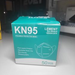 LEMENT 50pcs KN95 Face Mask Black 5 Layer Cup Dust Safety Masks Filter Efficiency≥95% Breathable Elastic Ear Loops Black Masks