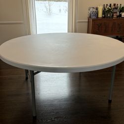 Moving Sale- Like New 70” Table With Folding Legs