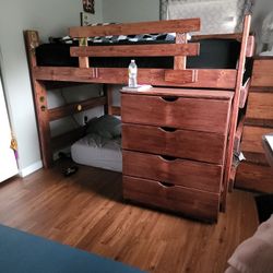 Personalized Bunk Bed.real Wood In Excellent Condition Original Price Is $800.I'm selling It for Only $350. You Cant Never Find This Anywhere. 