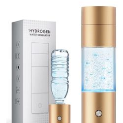 Hydrogen Water Bottle Generator,4500PPB SPE/PEM Technology -Smart Electrolysis Water Ionizer -320ML Portable Rich Hydrogen Water Machine for Health Gi