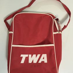 Vintage 1970s TWA Travel Carry-On Flight Bag